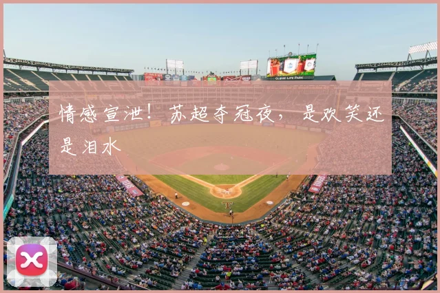情感宣泄！苏超夺冠夜，是欢笑还是泪水
